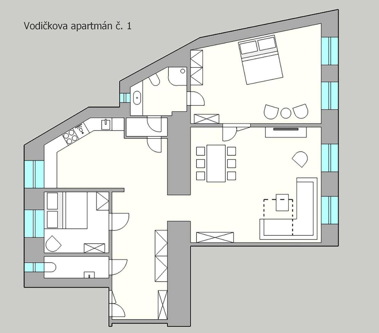 Apartment Vodickova 11 Prag Eksteriør billede